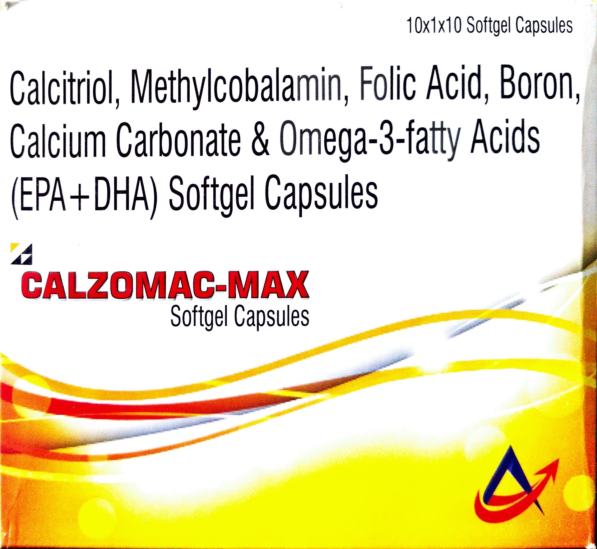 Calzomac-Max — Calcitriol, Methylcobalamin, Folic Acid, Boron, Calcium Carbonate & Omega-3 (EPA + DHA)